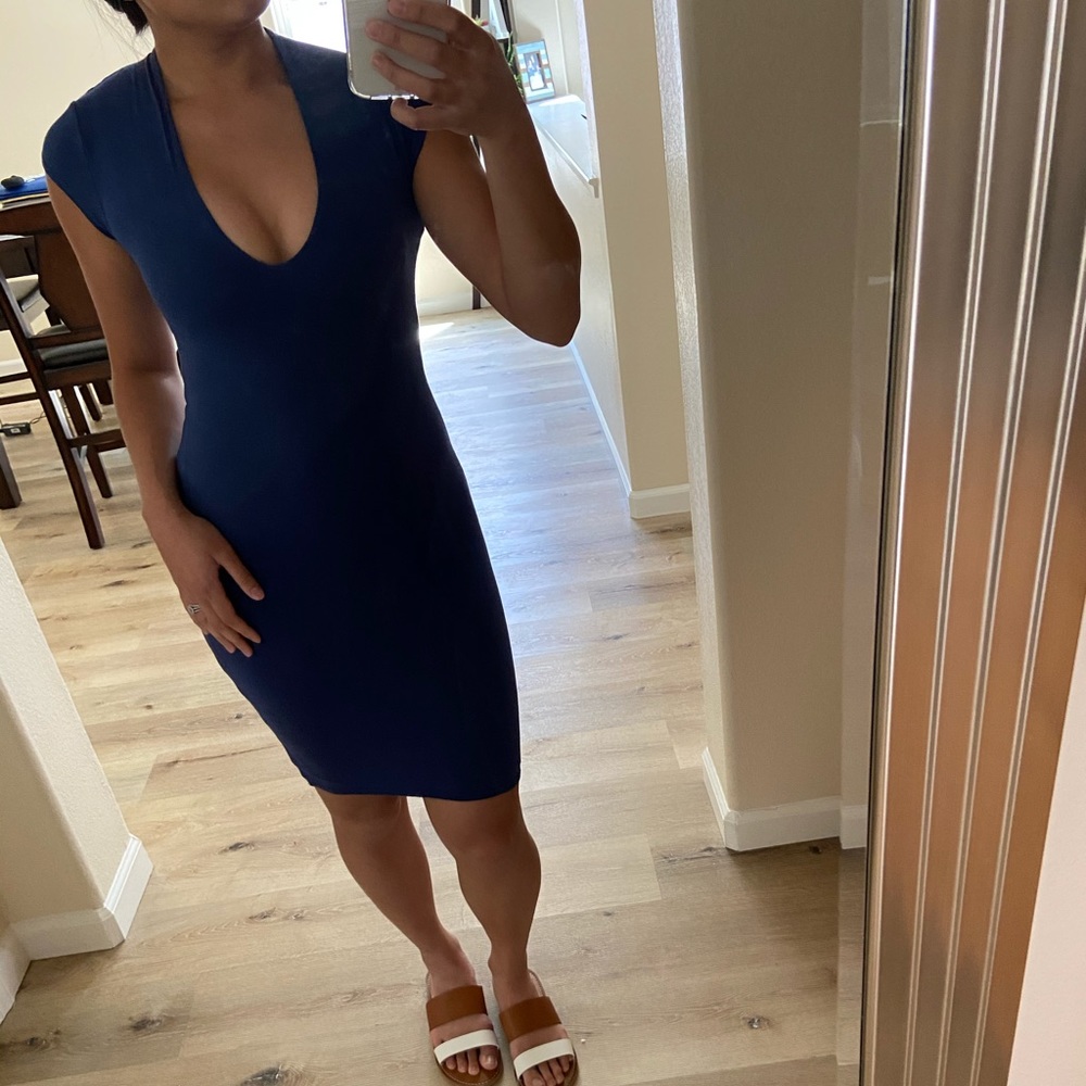 Blue bodycon dress